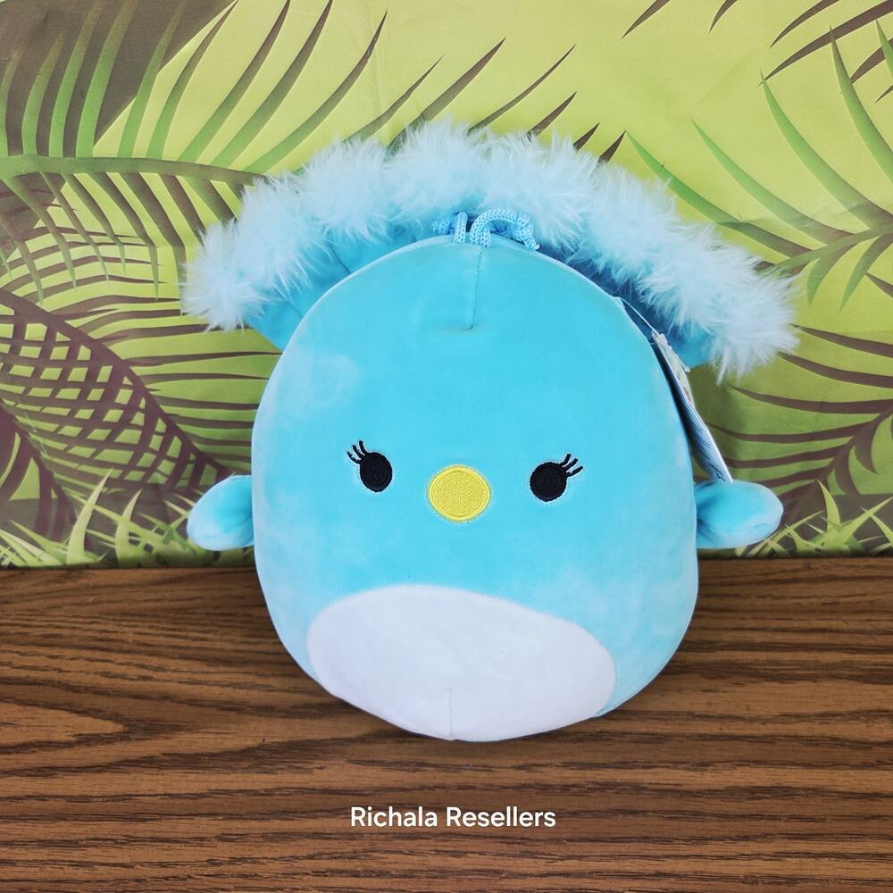 Squishmallows Tiff 8" Plush Peacock Easter 2021 Release the Teal Bird New